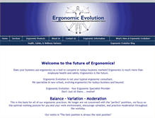 Tablet Screenshot of ergonomicevolution.com